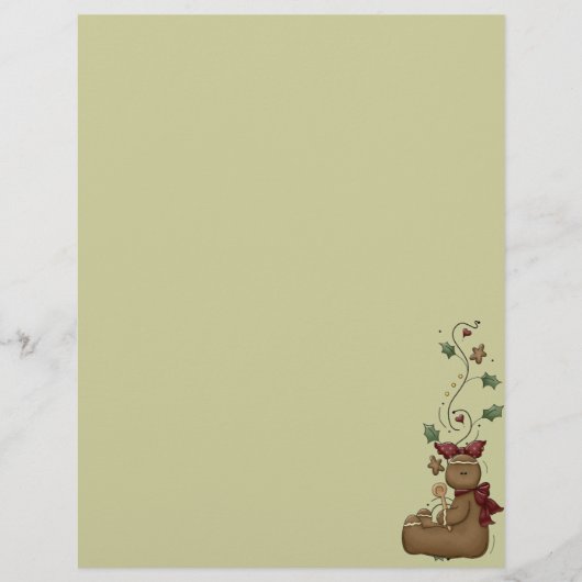 Niedliche Gingerbrot-Rezept-Seite (Vorderseite)