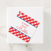 Niedliche Gingham Personalisierte Geschenke oder L Geschenkanhänger (Beispiel)