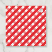 Niedliche Gingham Personalisierte Geschenke oder L Geschenkanhänger (Rückseite)