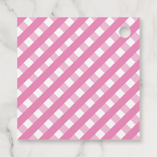 Niedliche Gingham Personalisierte Geschenke oder L Geschenkanhänger (Rückseite)