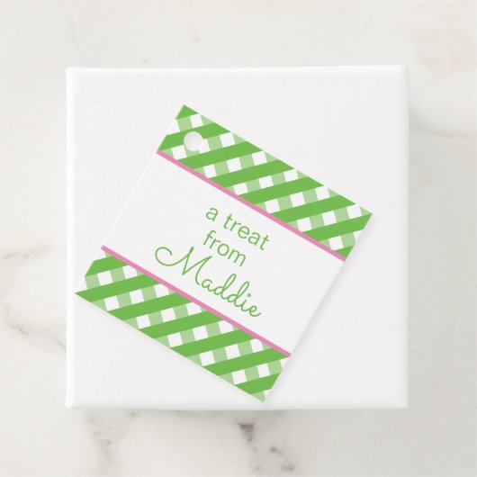 Niedliche Gingham Personalisierte Geschenke oder L Geschenkanhänger (Beispiel)