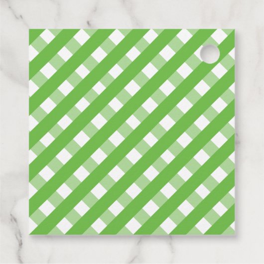 Niedliche Gingham Personalisierte Geschenke oder L Geschenkanhänger (Rückseite)