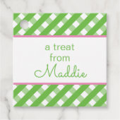 Niedliche Gingham Personalisierte Geschenke oder L Geschenkanhänger (Vorderseite)