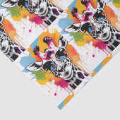 Niedliche Giraffa mit Sonnenbrille bespritzt Seidenpapier (Detail)