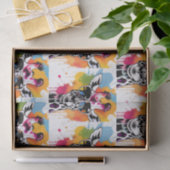 Niedliche Giraffa mit Sonnenbrille bespritzt Seidenpapier (Geschenk)