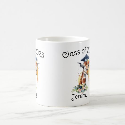 Niedliche Giraffe Abschluss-Geschenke Kaffeetasse (Mittel)