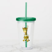 Niedliche Giraffe Acrylscheibe Acryltrinkbecher (Vorderseite)