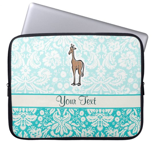 Niedliche Giraffe; Aquamarin Laptopschutzhülle (Vorderseite)