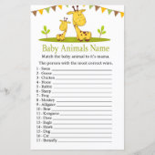 Niedliche Giraffe Baby Animes Name Game (Vorderseite)