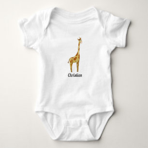 Niedliche Giraffe Baby Name T - Shirt