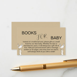Niedliche Giraffe Baby Shower Books für Baby Begleitkarte