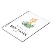 Niedliche Giraffe Baby Shower Geschenkliste Notizblock (Linke Seite)