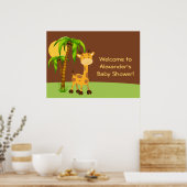 Niedliche Giraffe Baby Shower Poster (Küche)