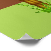 Niedliche Giraffe Baby Shower Poster (Ecke)