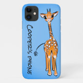Niedliche Giraffe - Babyblau Case-Mate iPhone Hülle (Rückseite)
