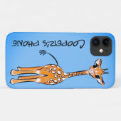 Niedliche Giraffe - Babyblau Case-Mate iPhone Hülle (Rückseite (Horizontal))