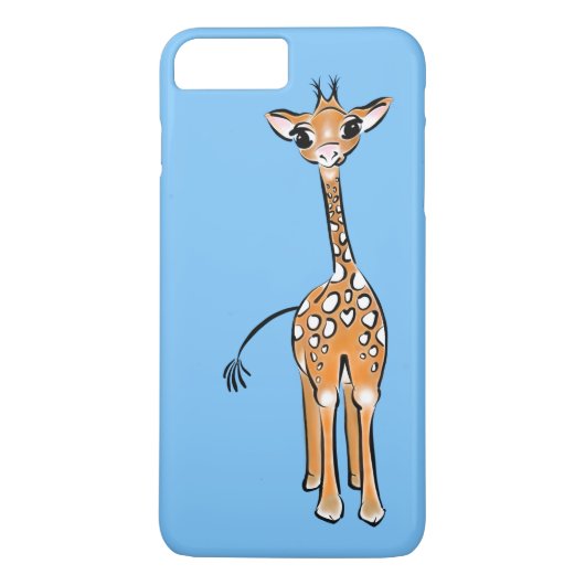 Niedliche Giraffe - Babyblau Case-Mate iPhone Hülle (Rückseite)