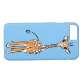 Niedliche Giraffe - Babyblau Case-Mate iPhone Hülle (Rückseite (Horizontal))