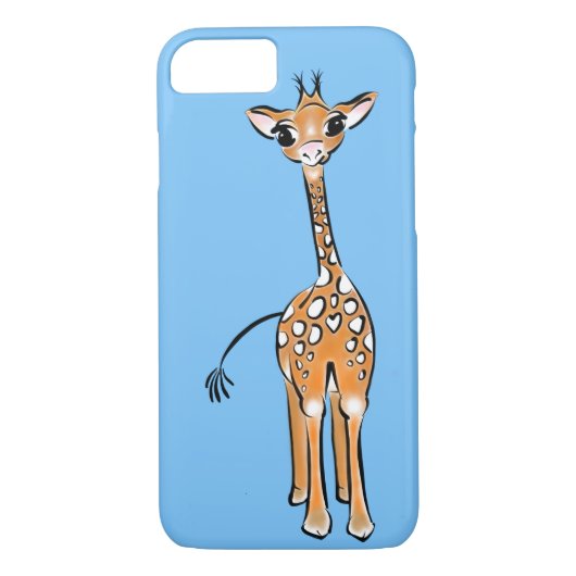 Niedliche Giraffe - Babyblau Case-Mate iPhone Hülle (Rückseite)