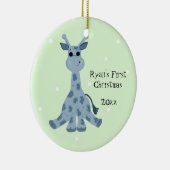 Niedliche Giraffe Baby's First Christmas Keramikornament (Rechts)
