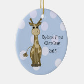 Niedliche Giraffe Baby's First Christmas Keramikornament (Rechts)