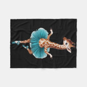 Niedliche Giraffe beim Tutu als Ballerina Fleecedecke (Vorderseite (Horizontal))