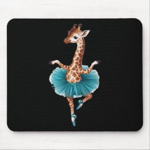 Niedliche Giraffe beim Tutu als Ballerina Mousepad