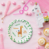 Niedliche Giraffe & Bird Baby Dusche Pappteller (Party)