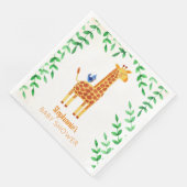 Niedliche Giraffe & Bird Baby Dusche Personalisier Serviette (Ecke)
