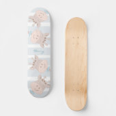 Niedliche Giraffe (blau) Skateboard (Vorderseite)