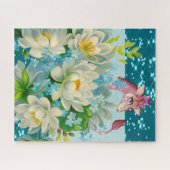 Niedliche Giraffe-Blume Puzzle (Horizontal)