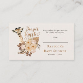 Niedliche Giraffe Boho Babyduschmaschine Windelwan Begleitkarte