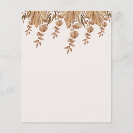 Niedliche Giraffe Boho Getrocknete Gräser Kinderdu (Rückseite)