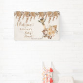 Niedliche Giraffe Boho Getrocknete Gräser Kinderdu Banner (InSitu)