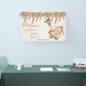 Niedliche Giraffe Boho Getrocknete Gräser Kinderdu Banner (Messe)