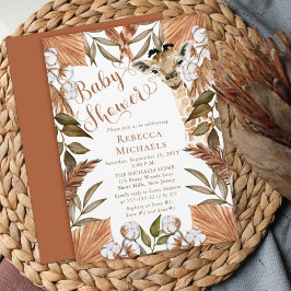 Niedliche Giraffe Boho Getrocknete Gräser Kinderdu Einladung