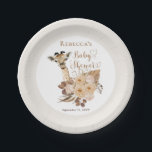 Niedliche Giraffe Boho Getrocknete Gräser Kinderdu Pappteller<br><div class="desc">Rustikales, modernes boho giraffe safari-Design mit getrockneten Gräsern und Rose "Baby Shower" Skripttext-Design (Hinweis: Skripttext kann nur von Designer-Nachricht mir vor der Bestellung bearbeitet werden, wenn Sie diesen Text modifiziert benötigen). Es gibt natürliche Erdtöne wie Rost, Braun, dunkles Olivgrün, Beige und helle Terrakotta mit Rosa. Composite Design von Holiday Hearts...</div>