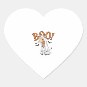Niedliche Giraffe Boo Halloween Kostüm Zoo Lover _ Herz-Aufkleber
