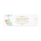 Niedliche Giraffe Boy Baby Shooting Rücksendeadres (Vorne)