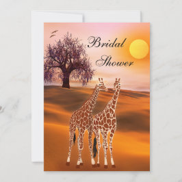Niedliche Giraffe Bridal Dusche Einladung