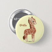 Niedliche Giraffe Button (Vorne & Hinten)