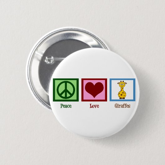 Niedliche Giraffe Button (Vorne & Hinten)