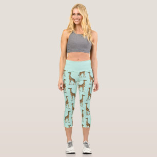 Niedliche Giraffe Capri Leggings