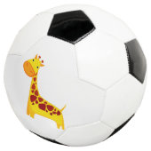 Niedliche Giraffe Cartoon Fußball (Dreiviertel)