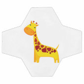 Niedliche Giraffe Cartoon Fußball (Flach)