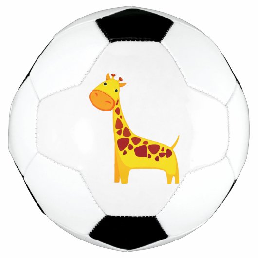 Niedliche Giraffe Cartoon Fußball (Vorderseite)