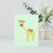 Niedliche Giraffe. Cartoon. Postkarte (Stehend Vorderseite)