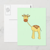 Niedliche Giraffe. Cartoon. Postkarte (Vorne/Hinten)