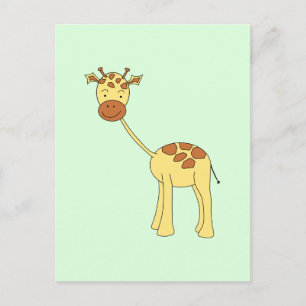 Niedliche Giraffe. Cartoon. Postkarte