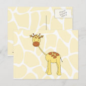 Niedliche Giraffe. Cartoon. Postkarte (Vorne/Hinten)